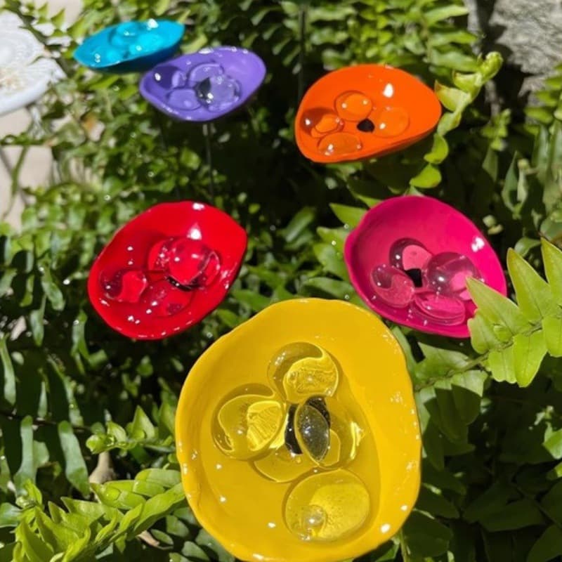 RZP Cross-border Mini Poppy Flower Stakes Bee Cups Mini Poppy Flower Stakes Bee Cups