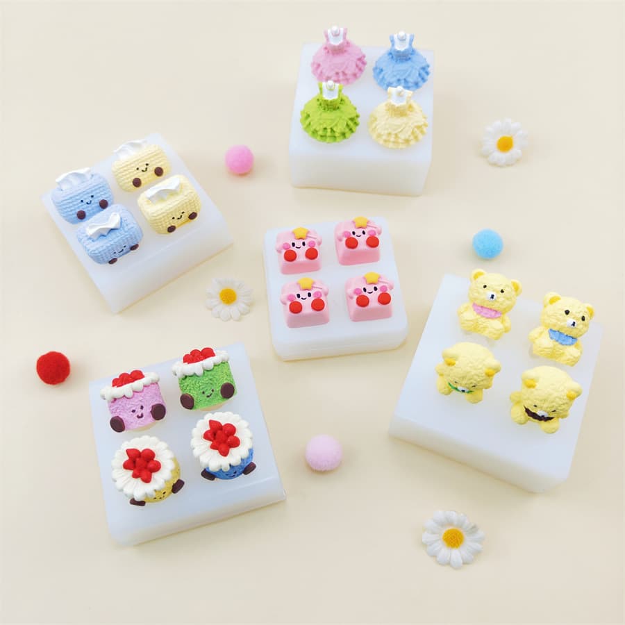 Mini Small Nose Food Toy Series Silicone Mold DIY Glue Resin Pinch Mold Cake Decoration Baking Mold