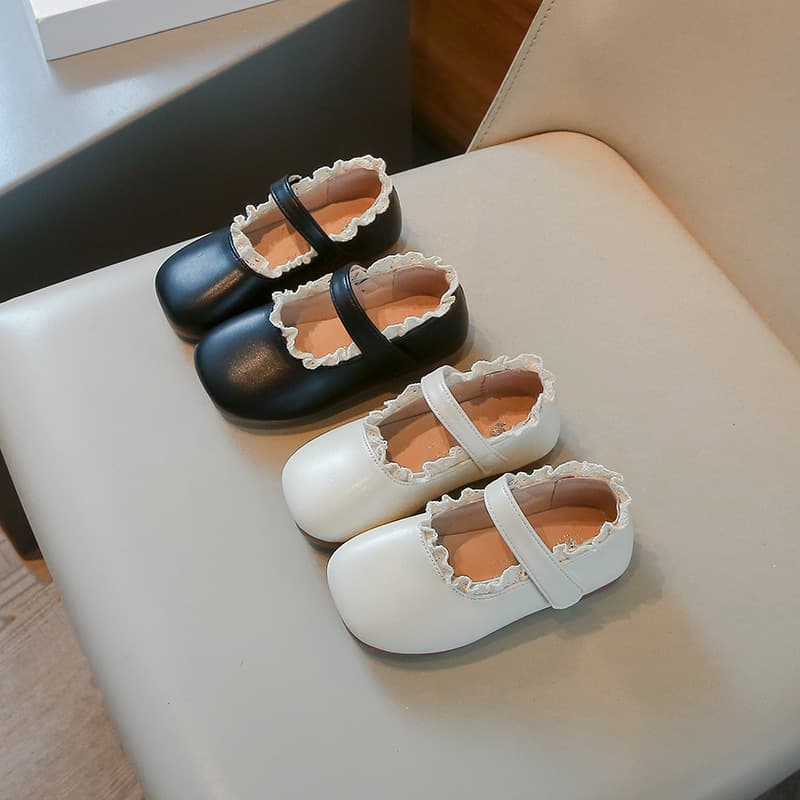 Girls' small leather shoes 2026 new spring and autumn children's shoes princess shoes female baby single shoes black soft sole casual shoes