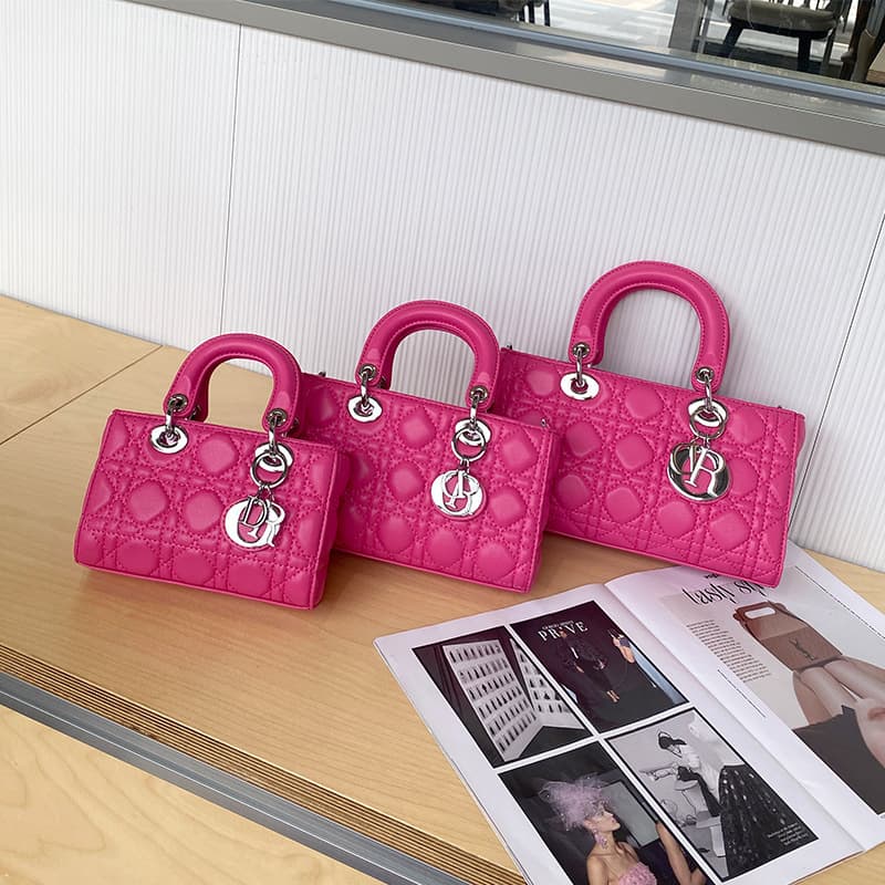 Lamb Skin Horizontal Lady Dior Bag for Women 2026 New Style, Fashion Shoulder Crossbody Chain Bag, Premium Handbag Trend