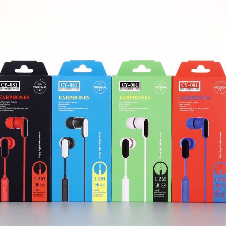 New type wired in-ear headphones with tuning, heavy bass, wire-controlled call headphones, universal earplugs manufacturer wholesale