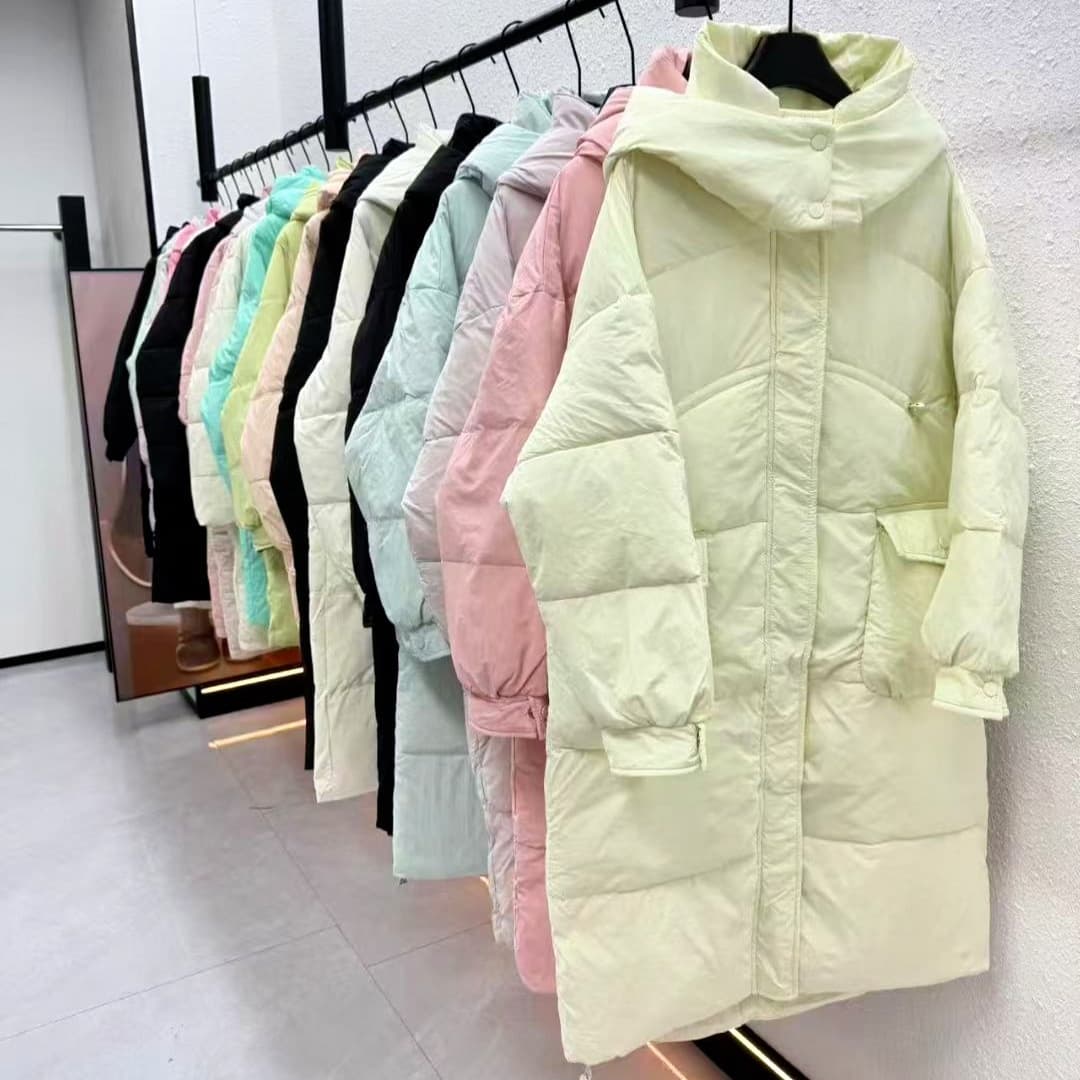 Women's New Winter Puffer Jacket Factory Style Hooded Mid-Length Thick Warm Coat Wholesale