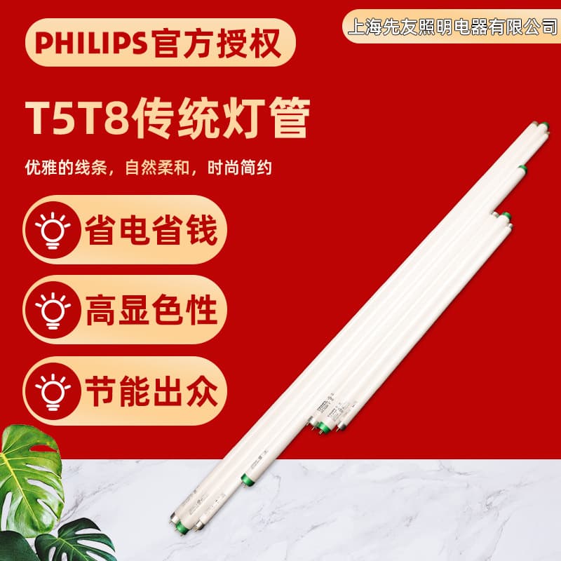 Philips Old Style T5 T8 Tri-Phosphor Fluorescent Tube, High Brightness Daylight Tube for Home Lighting, Car Beauty, and Modeling