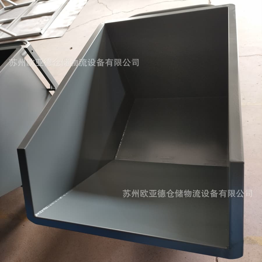 Workshop Self-Dumping Reversible Tool Cart, Eurada Heavy-Duty Waste Iron Chips Cart with Forklift Holes