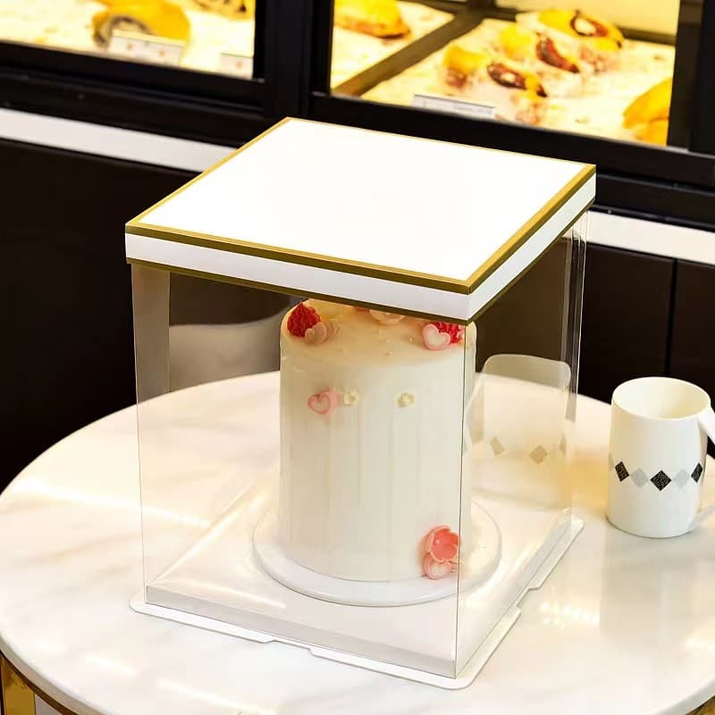 Cake Box 4-Inch 6-Inch 8-Inch 10-Inch 12-Inch Double-Layer Heightened Baking Packaging Custom Logo Dessert Gift Box