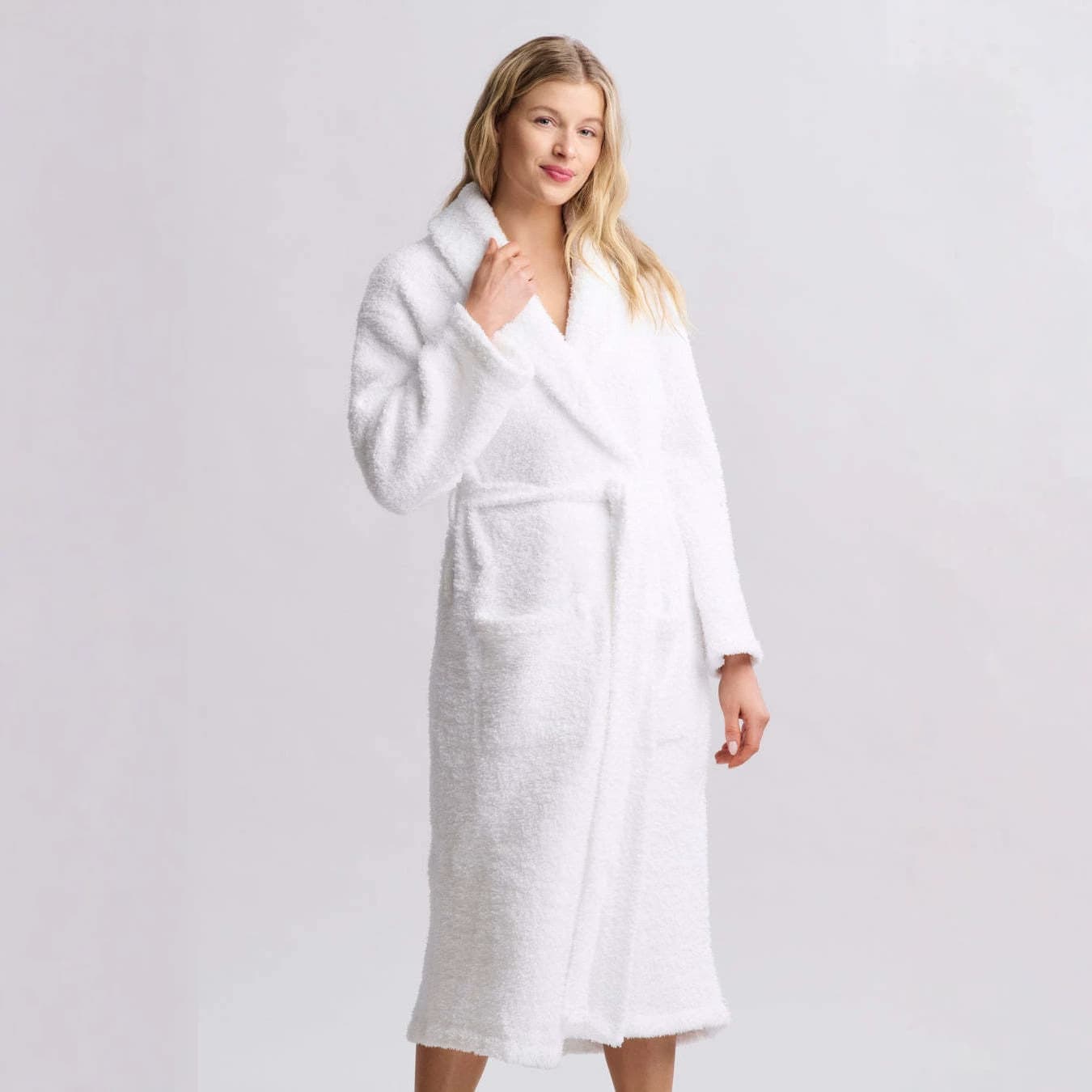 Amazon Best-Selling Fall/Winter New Pajamas European and American Solid Color Plush Cardigan Robe Bathrobe Casual Loose Homewear