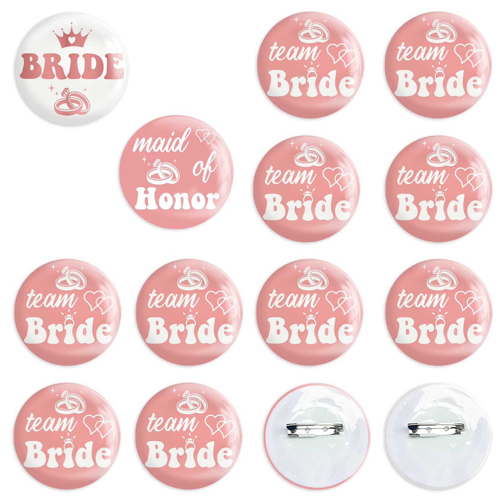 Bride to be bachelorette party bride and groom wedding party badge team bride groomsman pin