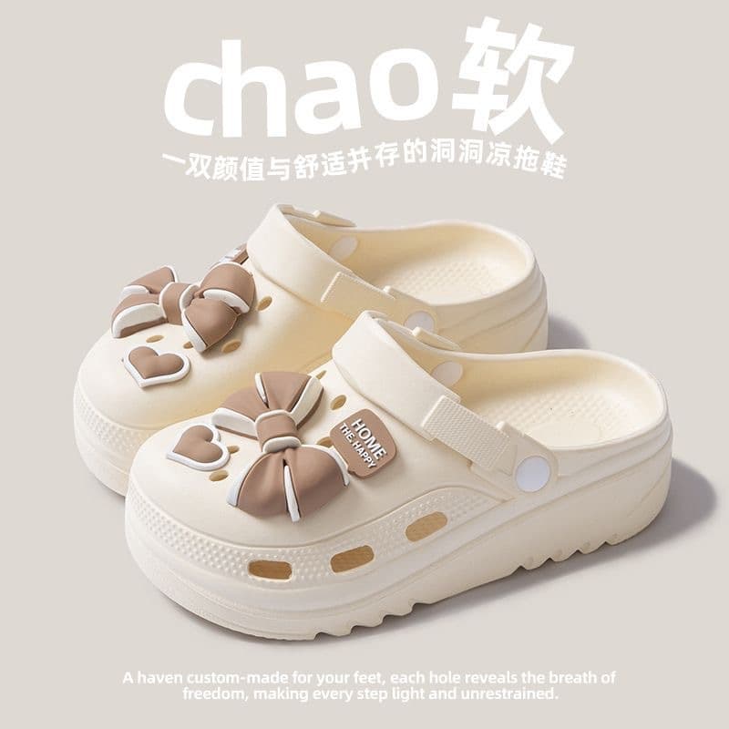 Summer Clog Sandals for Women EVA Slippers Breathable Cute Cartoon Closed-Toe Slippers Couple Flip Flops Women's Casual Sandals