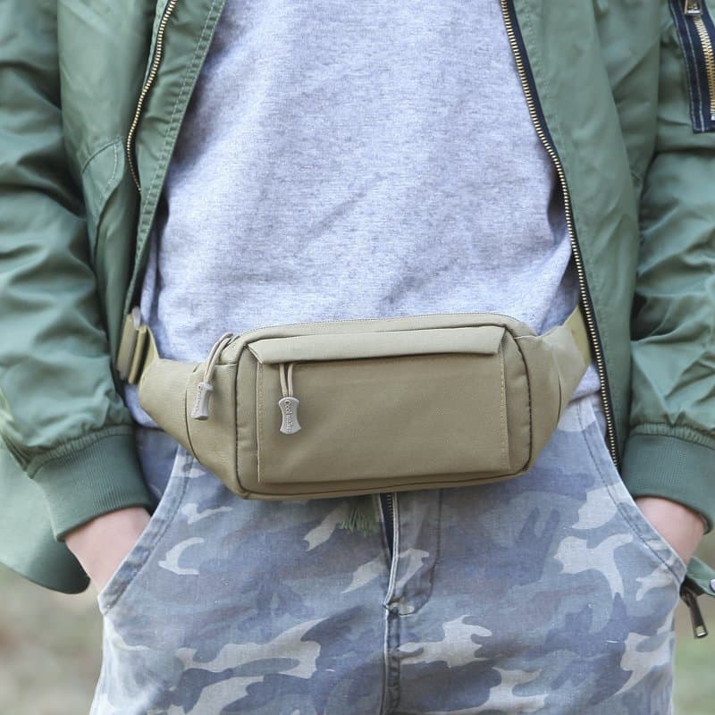 Outdoor tactical waist bag men's camouflage chest bag sports fitness mobile phone bag multi-function cashier crossbody 2025 single shoulder