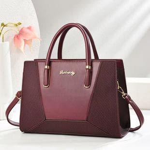 Export Women's Handbag Bestseller, European and American Fashion Embossed Stitching Large Capacity Shoulder and Crossbody Mom Bag