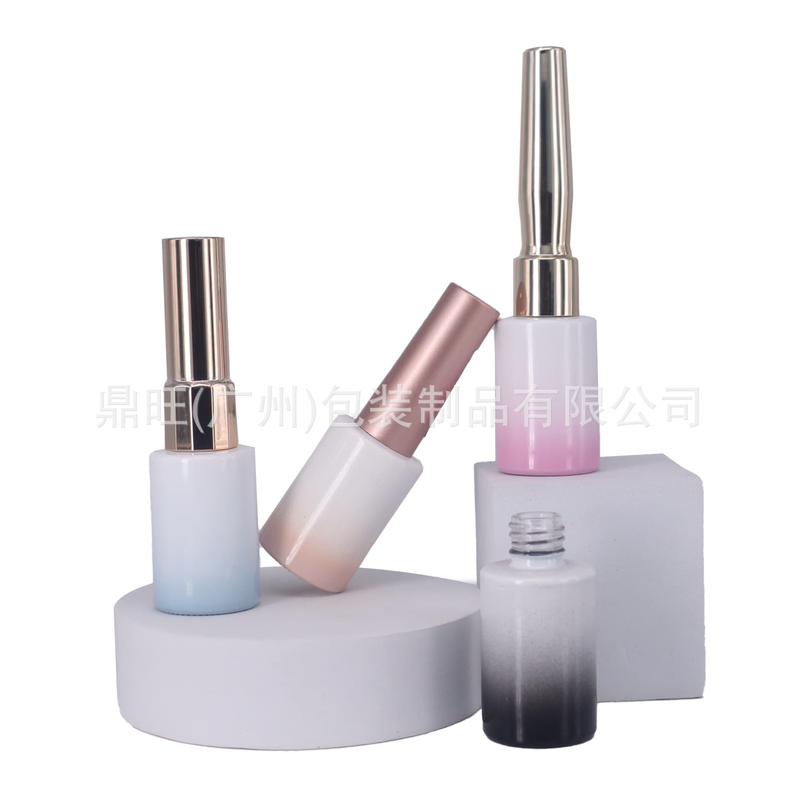 Factory Supply 10ml Spray Electroplated Nail Gel Refill Bottle Nail Polish Empty Bottle Matching Nail Gel Cap Brush