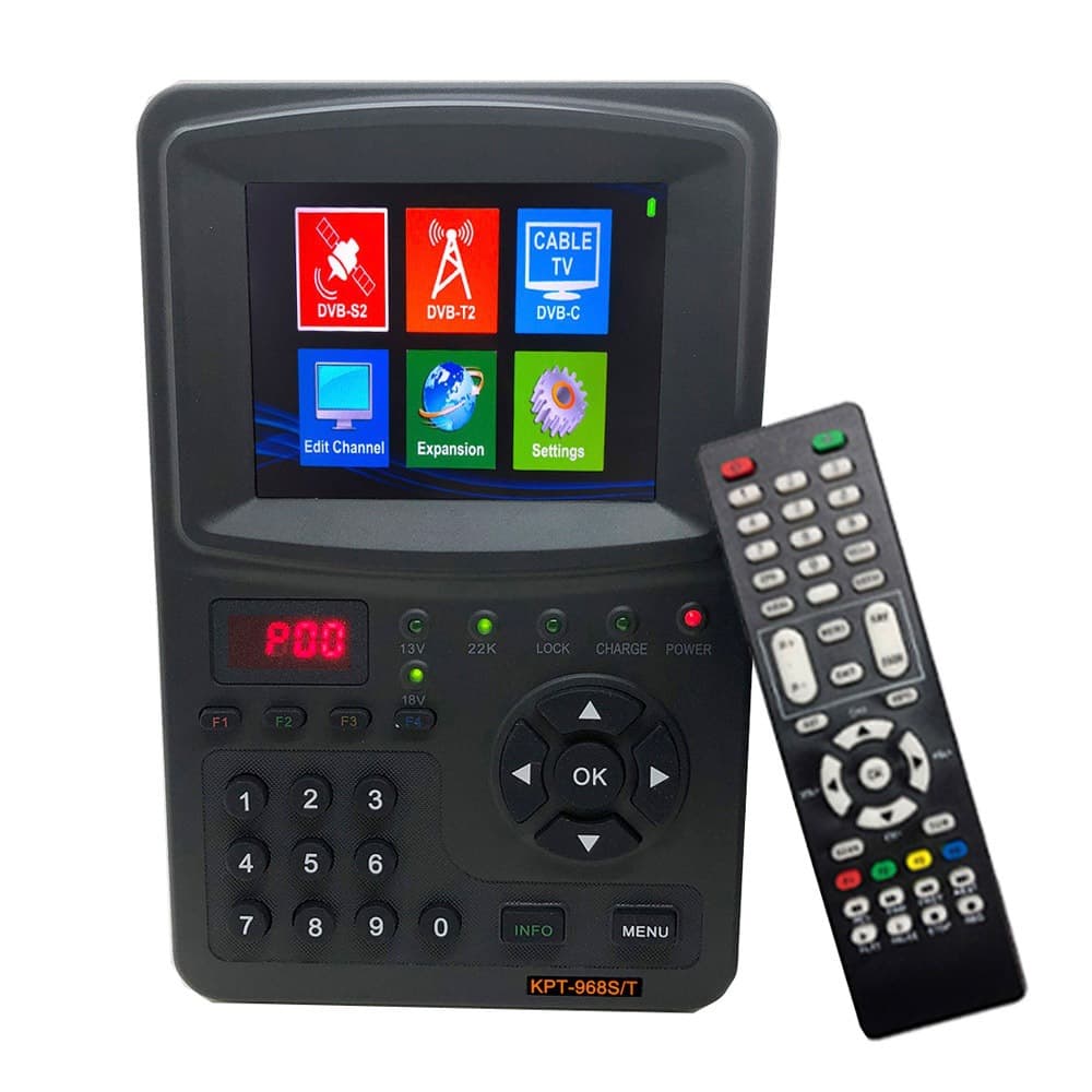 3.5-inch Combo (S2/T2/C) Satellite Finder + European Terrestrial TV KPT-968S/T