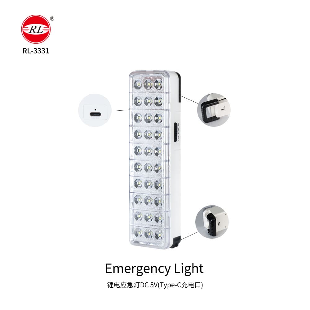 Factory direct supply of lithium battery rechargeable emergency lights for home use, outdoor portable camping, night market, and work.