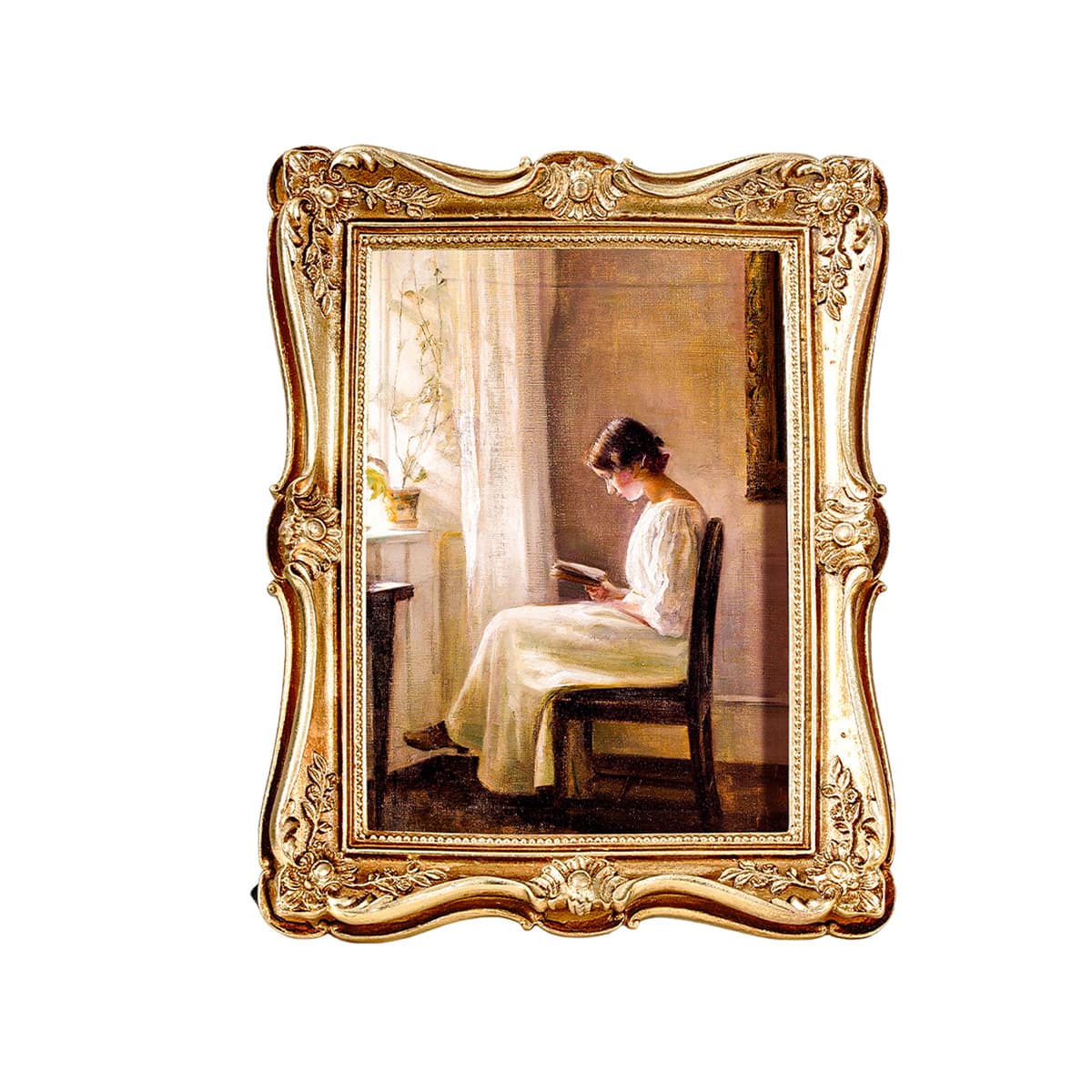 Factory Direct French Vintage Carved Photo Frame with Wavy Edge Resin Frame Tabletop Home Decor Ornament