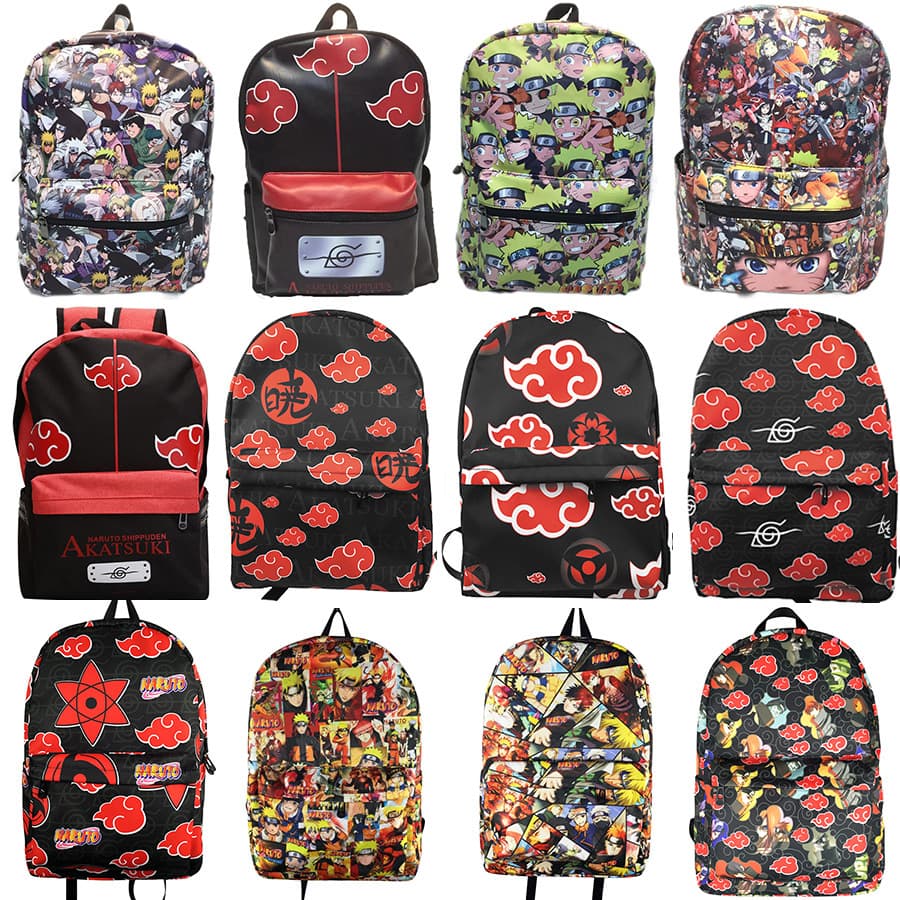 Anime Ninja Backpack - Naruto Uzumaki, Sasuke Uchiha, Itachi - Unisex Student Backpack, Travel Bag