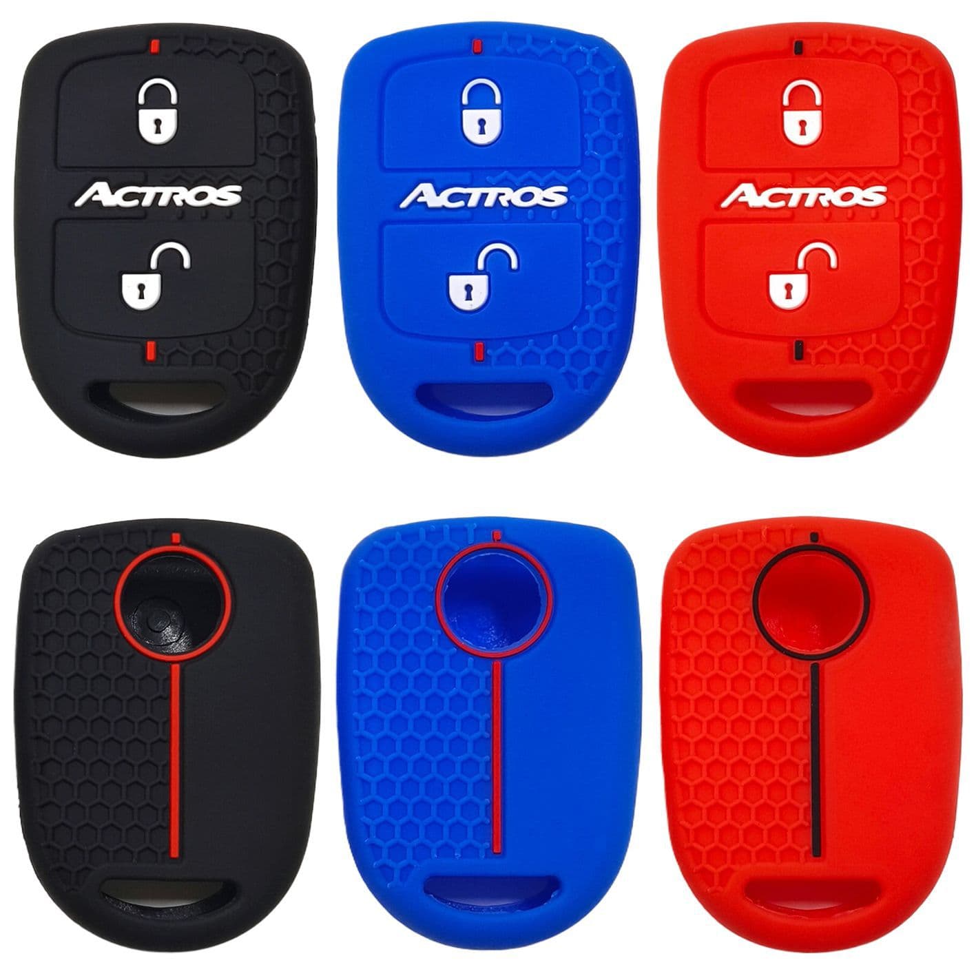 For Mercedes-Benz Truck Actros Split Remote 2-Key Honeycomb Pattern Silicone Key Case Hollowed Out Style