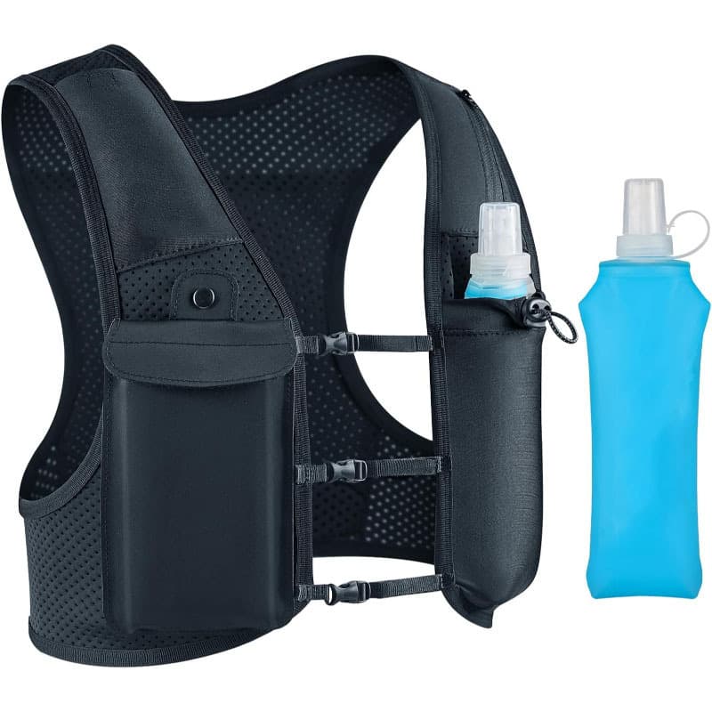 Running vest for women and men, lightweight breathable hydrating vest with adjustable pockets, trail running hiking bag