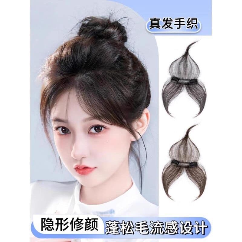 Bangs Hair Topper for Women, Hand-Tied Forehead Hair Piece, Lightweight Invisible Natural Baby Hair, Hairline Patch, Factory Direct