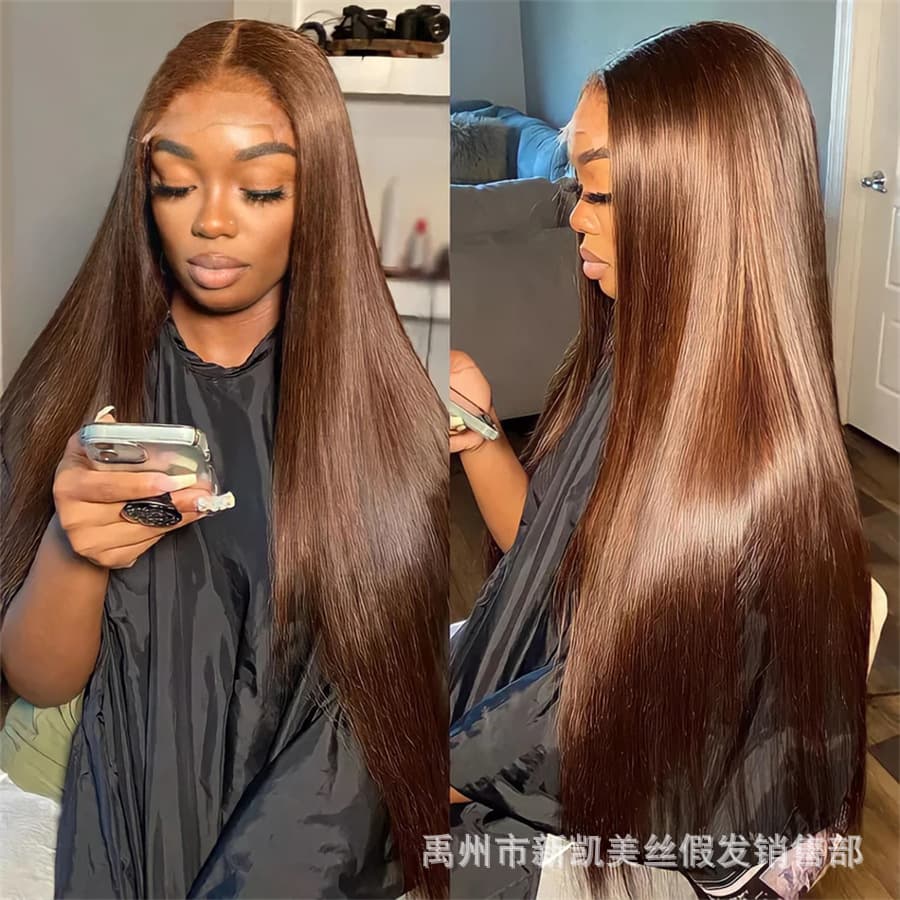 Straight Red Hair Head Cover Factory Price Red Human Hair Wigs Straight Hair