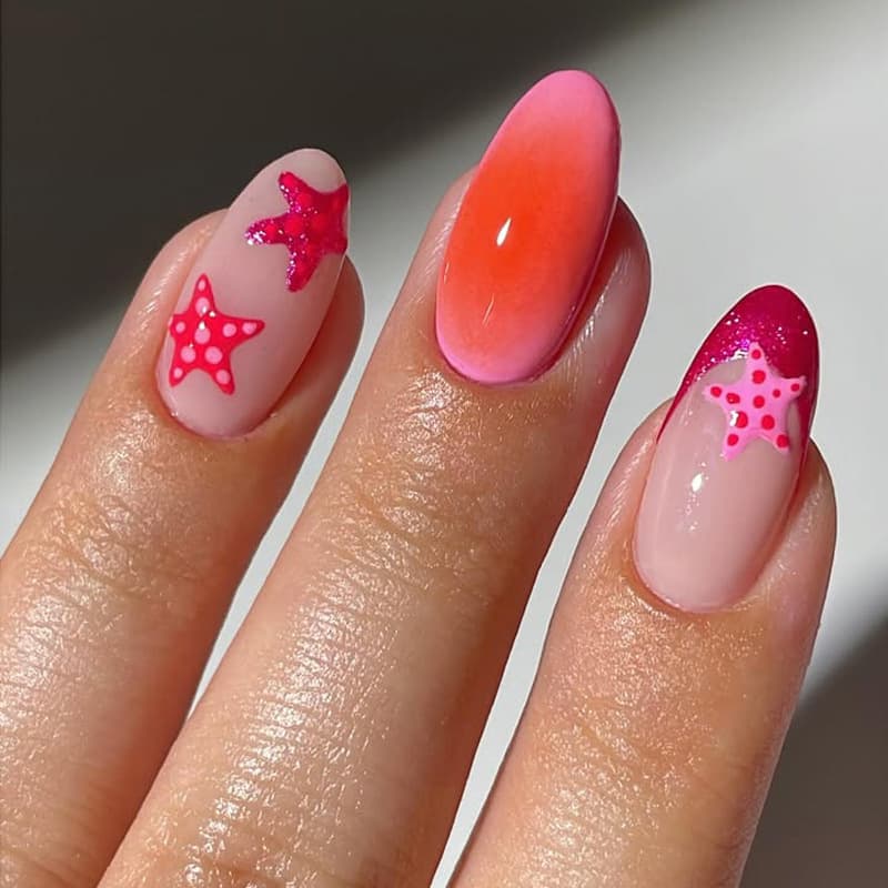 Medium-Long Press-On Nails Cute Floral Brightening Press-On Nails Brightening False Nail Tips European and American False Nails nails