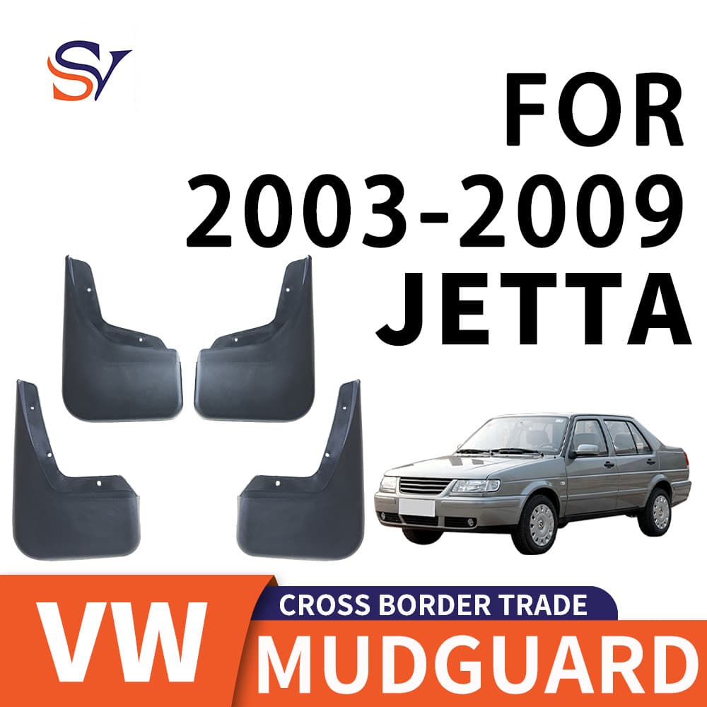 Compatible with 2003-2009 Jetta Car Tire Mud Flaps, PP Material, Front and Rear Soft Rubber Mudguard