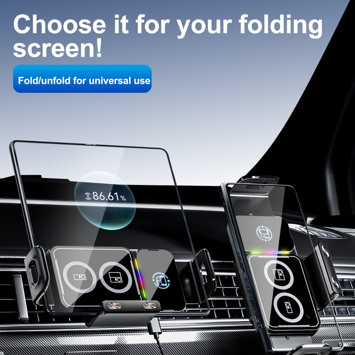 Foldable Screen Car Phone Holder Navigation Bracket 2026
