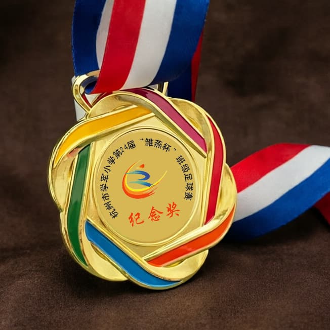 Colorful Flag Games Competition Medals Kindergarten School Games Competition Commemorative Plates Running Listing Children's Medals