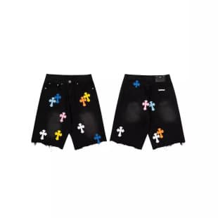 Cross-border trade Chrome Hearts Heavy-duty Casual Denim Shorts Unisex Wholesale