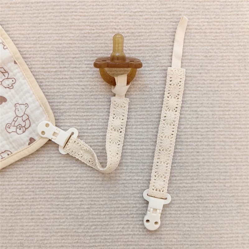 INS Korean-style Lace Flower Baby Pacifier Clip Chain Teether Toy Anti-Loss Pacifier Holder