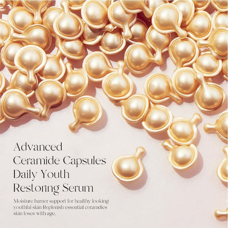 Gold Capsule Ceramide Facial Skincare Single-Use Essence Hydrating Moisturizing Firming Skin Nourishing Capsule Essence