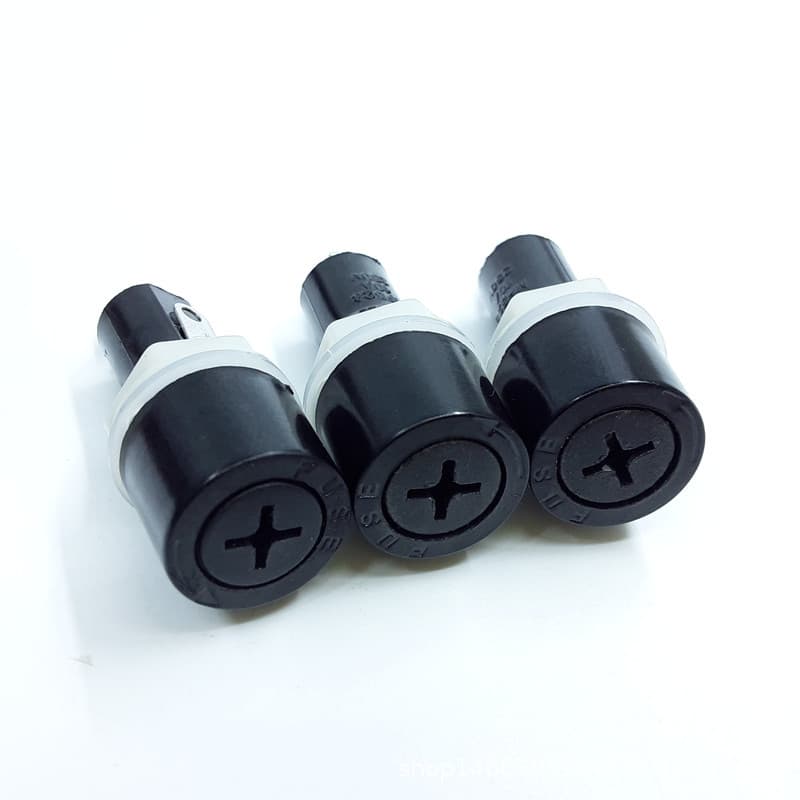 High-quality fuse holder 528 high-temperature bakelite fuse holder 10A/250V for 5*20 fuses.