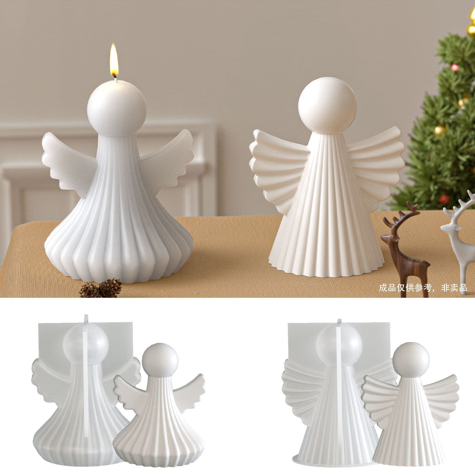 Yumeiren Cross-Border New Product Silicone Mold DIY Angel Wings Aromatherapy Candle Resin Decoration Plaster Mold