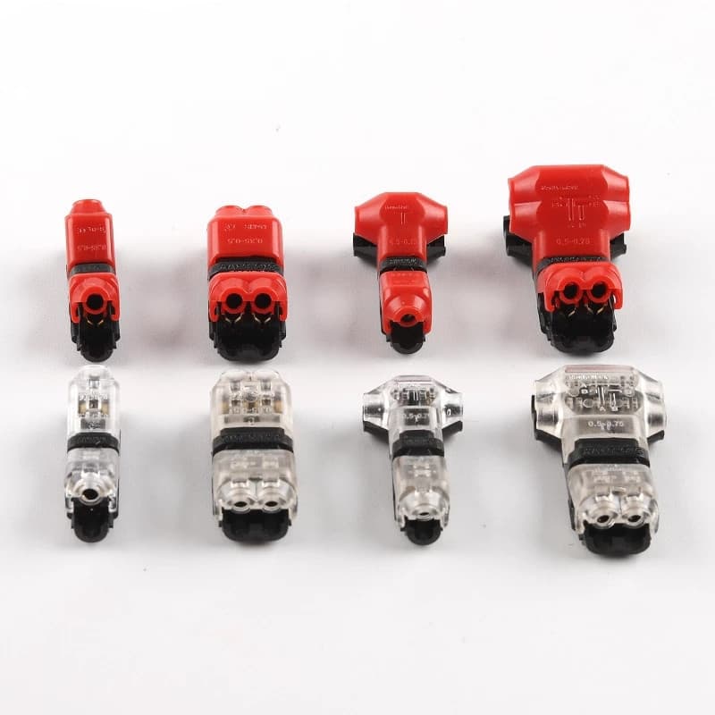 T-type H-type Single/Double Line No-strip Straight Through Junction Connector No-strip Quick Connect Wire Clip Pet Press Type