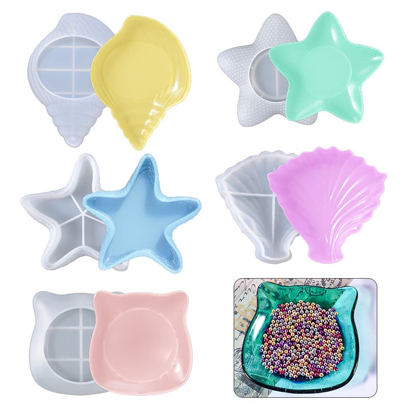 40 Types of Glue Storage Molds, Lace Dishes, Leaves, Plates, Spoons, Relief Bowls, Candles, Potted Plants, Silicone Grinding Tools