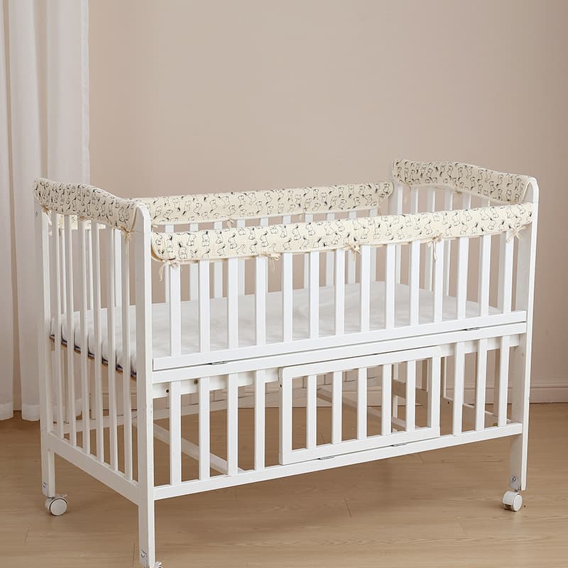 Cotton Anti-Bite Strip for Baby Crib, Anti-Collision Bed Rail for Toddler Bed, Bed Bumper Set with Ties, Soft Padding