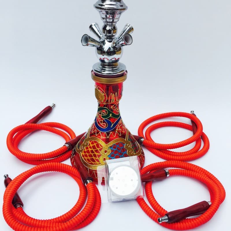 Arabic Hookah Bar Full Set KTV Classic Black Double Four-Person Hookah Arabic Style with Accessories