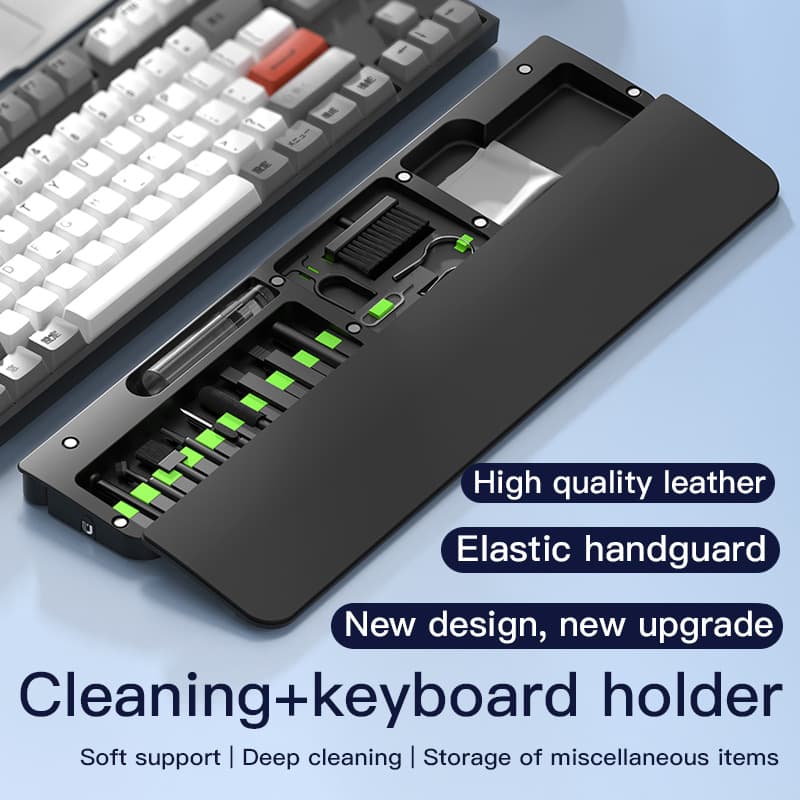 Cross-border New QS22 Mechanical Keyboard Wrist Rest Desktop Palm Rest Storage Box Computer Cleaning Kit Headphone Cleaning Pen