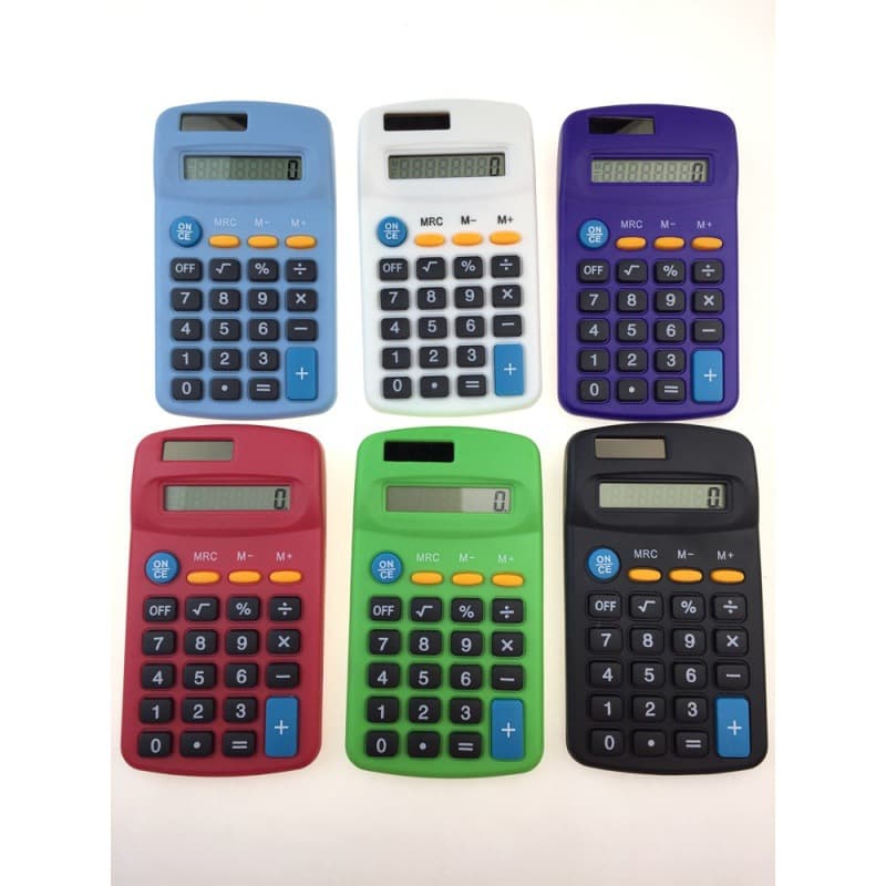 Colorful Genuine Solar Pocket Calculator: Slim Design, 8-Digit Mini Electronic Calculator for Students, Factory Wholesale
