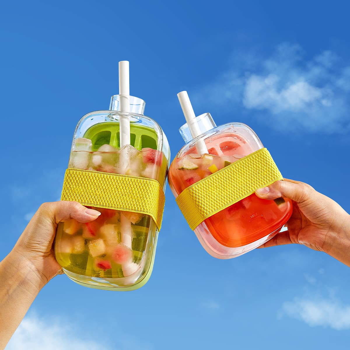 Ice Cube Tray Press-Type Ice Grid Home Food-Grade Refrigerator Ice Storage Ice Making Box Water Jug DIY Ice Cube Maker Tool