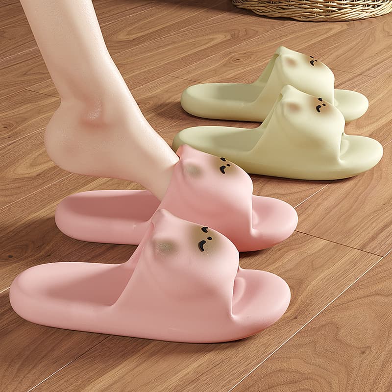 Cartoon cute non-slip slippers for women summer parent-child children's home household men's eva slippers with poop feeling for men