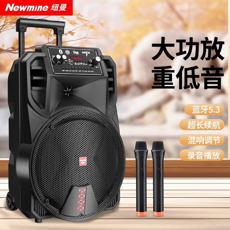 Newman N509 Square Dance Audio Outdoor Bluetooth Speaker Large Volume K-Song Performance Rod with Microphone Home