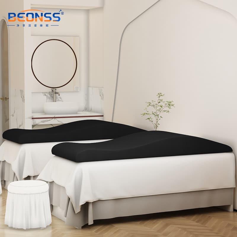 Eyelash Mattress Ergonomic Salon Curved Beauty Bed Advanced Foam Pad with Removable Fabric Cover