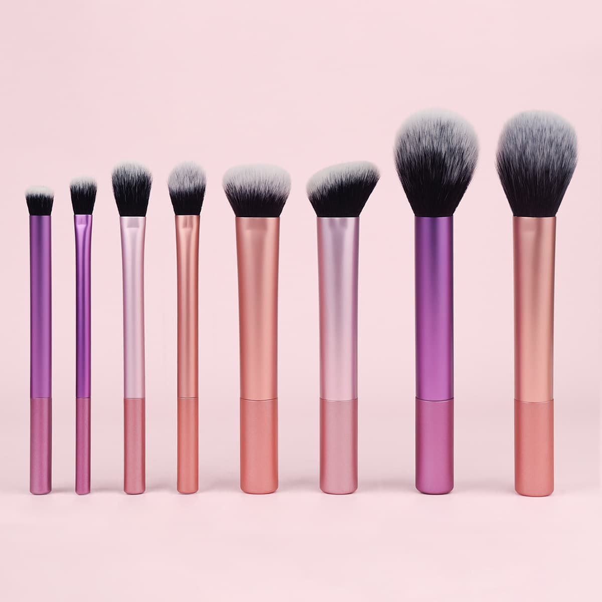 New Cross-Border 6/7/8/12-Piece Powder Puff Makeup Brush Set: Foundation Brush, Concealer Brush, Blush Brush, Eye Detail Brush
