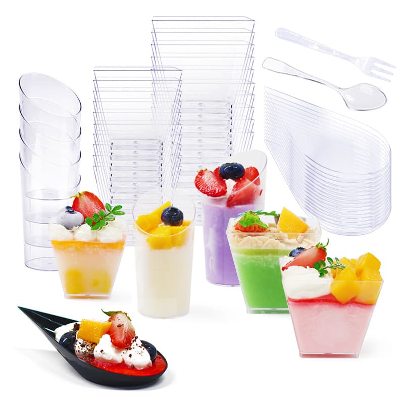 Mousse Cup Square Cup Dessert Table Slant Cup Pudding Jelly Cup Tiramisu Wood Grain Cup Plastic Cup Special Shape