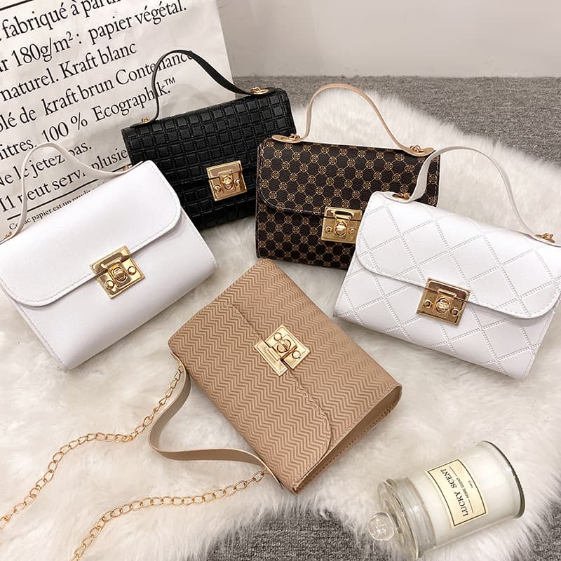 Wholesale foreign trade small bags women's bags embossed plaid small square bag 2026 new women's niche single shoulder crossbody bag