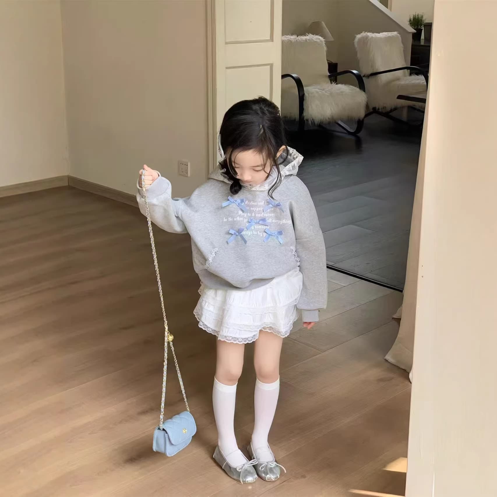2026 children's clothing spring style girls new hooded sweatshirt spring and autumn Korean style fashionable hot style girls spring sweatshirt