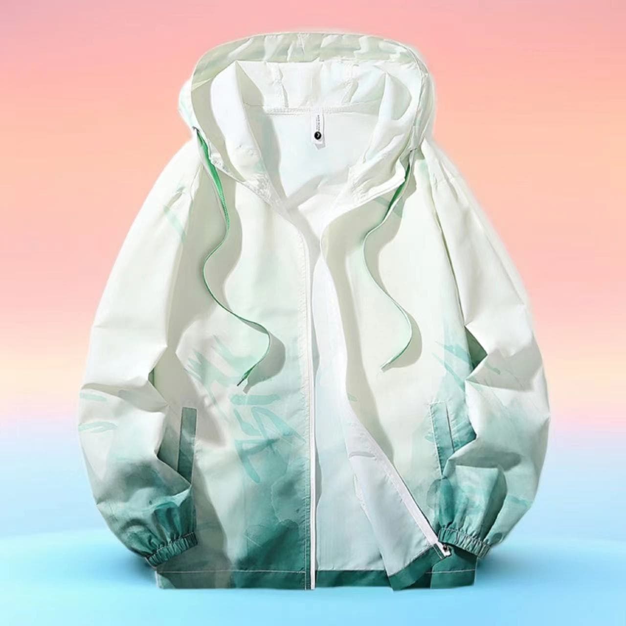 Men's Summer 2026 New UV Protection Jacket Ice Silk Ultra-Light Skin Coat Gradient Hooded Sun Protection for Men and Women