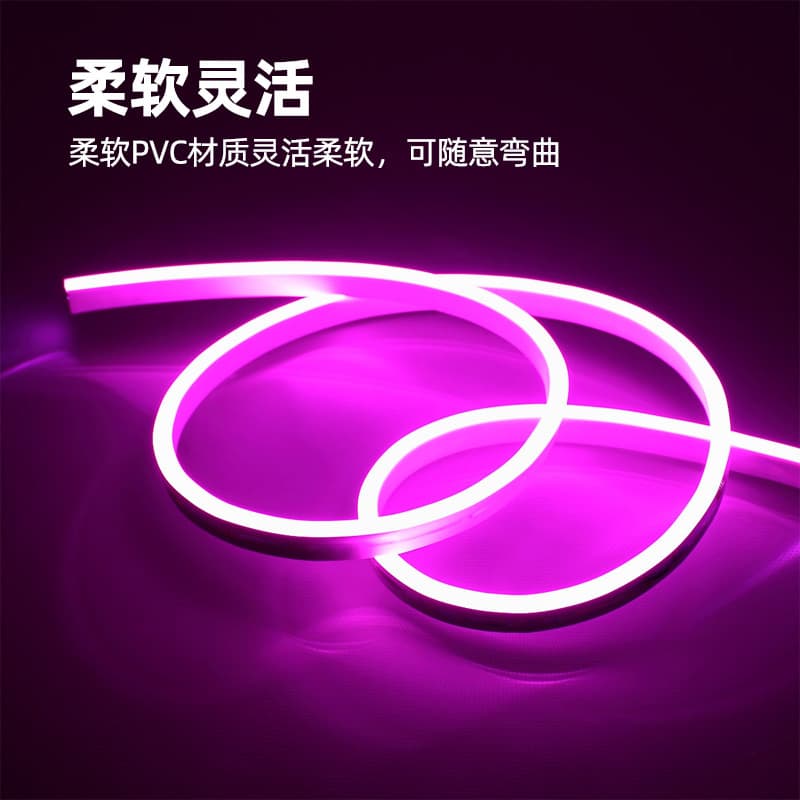 LED Flexible Neon 12V Low Voltage Silicone 612 RGB Light Strip Set for Outdoor Advertising Sign Lighting and Ambient Decoration