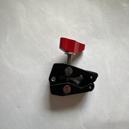 Red crab clamp for photography equipment