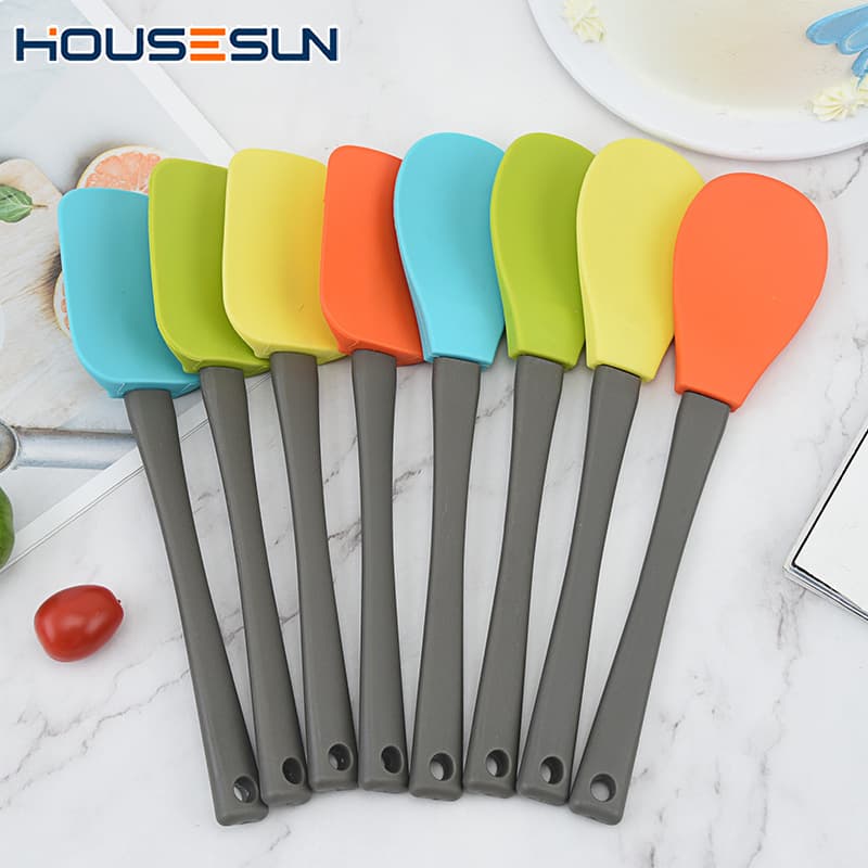 Cross-Border Silicone Baking Spatula Large Color Spoon Spatula Cream Cake Mixing Spatula Baking Cooking Spatula Tool